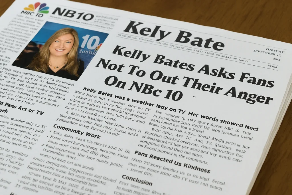 Kelly Bates Asks Supporters Not to Take Out Their Anger on NBC 10